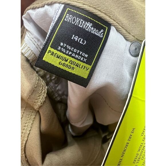 NWT Broken Threads boys Beige tan pants Size 14L - Picture 9 of 9